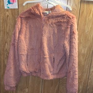 fashion nova zip up fuzzy